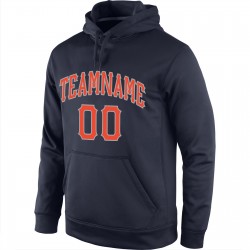 Custom Stitched Navy Orange-Gray Sports Pullover Sweatshirt Hoodie Custom Stitched Navy Orange-Gray Sports Pullover Sweatshirt Hoodie