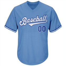 Custom Light Blue White-Royal Authentic Throwback Rib-Knit Baseball Jersey Shirt Custom Light Blue White-Royal Authentic Throwback Rib-Knit Baseball Jersey Shirt