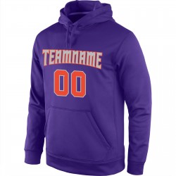 Custom Stitched Purple Orange-Gray Sports Pullover Sweatshirt Hoodie Custom Stitched Purple Orange-Gray Sports Pullover Sweatshirt Hoodie