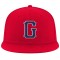 Custom Red Navy-White Stitched Adjustable Snapback Hat